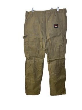 Rasco FR Cargo Work Pants Men’s 38x32 Khaki Flame Resistant Workwear Distressed